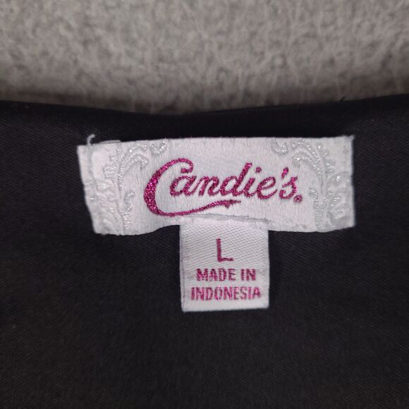 Candies Dress Womens Large White Floral Mini Embroidered‎ Scoop Neck - Picture 4 of 16